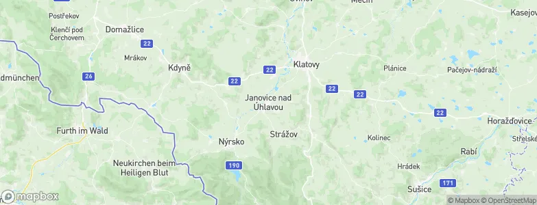 Janovice nad Úhlavou, Czechia Map