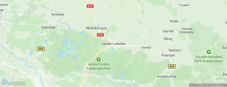 Janów Lubelski, Poland Map