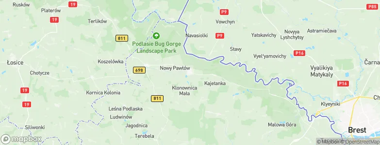 Janów Podlaski, Poland Map