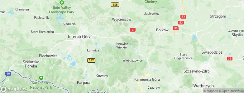 Janowice Wielkie, Poland Map