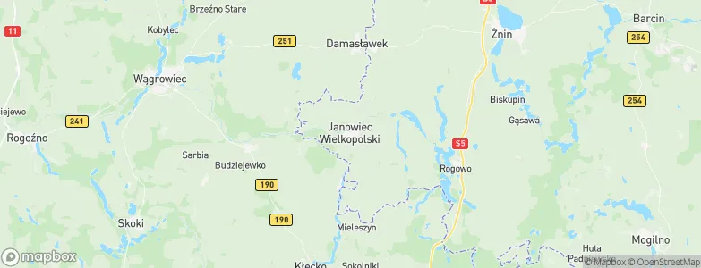 Janowiec Wielkopolski, Poland Map