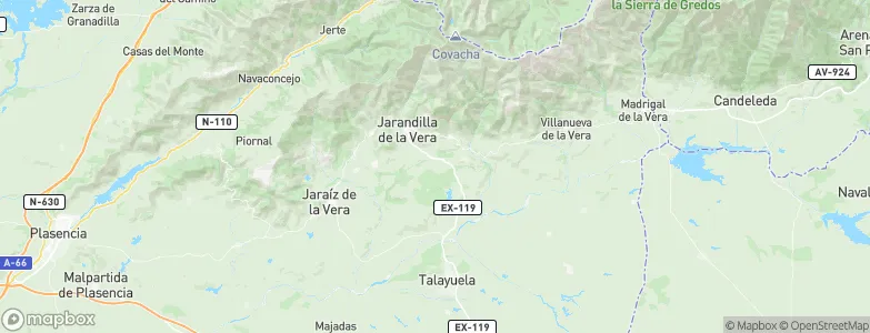 Jarandilla de la Vera, Spain Map