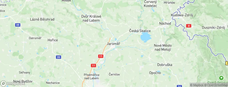 Jaroměř, Czechia Map