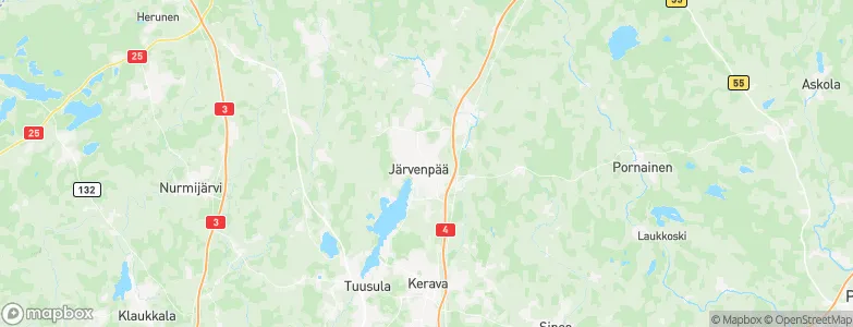 Järvenpää, Finland Map
