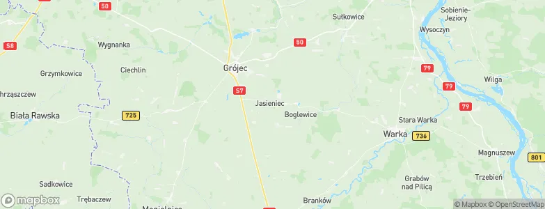Jasieniec, Poland Map