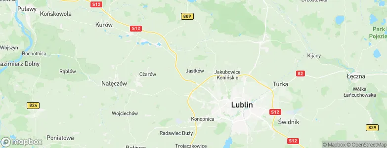 Jastków, Poland Map