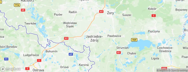 Jastrzębie-Zdrój, Poland Map