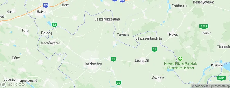 Jászdózsa, Hungary Map