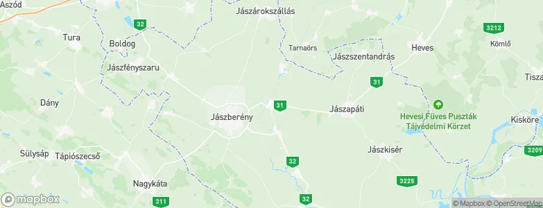 Jászjákóhalma, Hungary Map