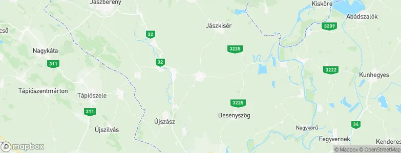Jászladány, Hungary Map