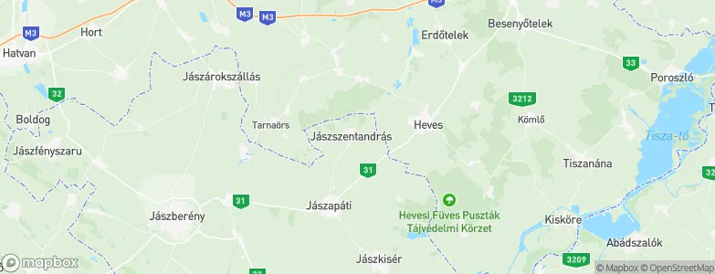 Jászszentandrás, Hungary Map