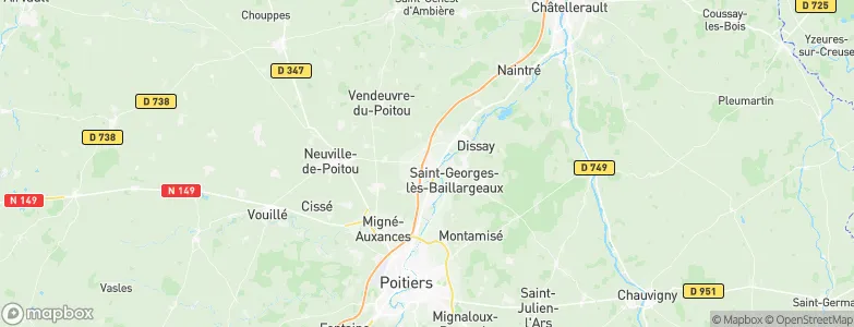 Jaunay-Marigny, France Map