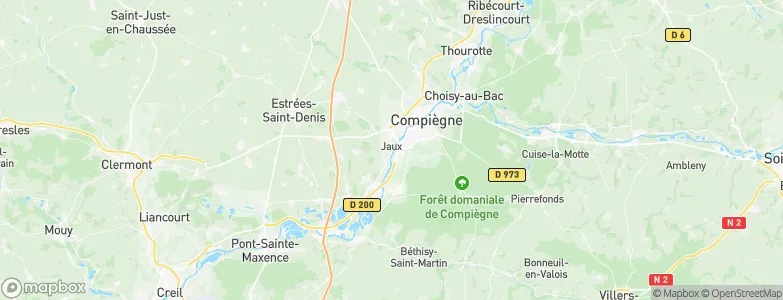 Jaux, France Map