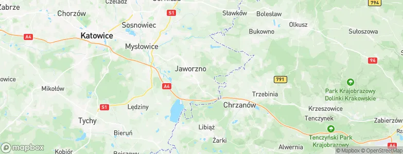 Jaworzno, Poland Map