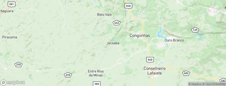Jeceaba, Brazil Map