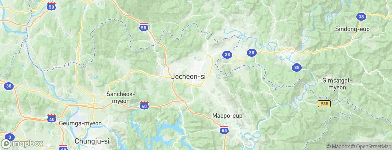 Jecheon, South Korea Map