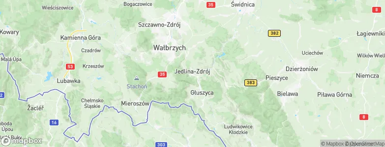 Jedlina-Zdrój, Poland Map