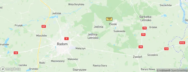 Jedlnia-Letnisko, Poland Map