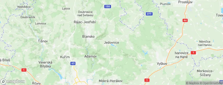 Jedovnice, Czechia Map