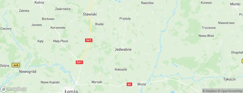 Jedwabne, Poland Map