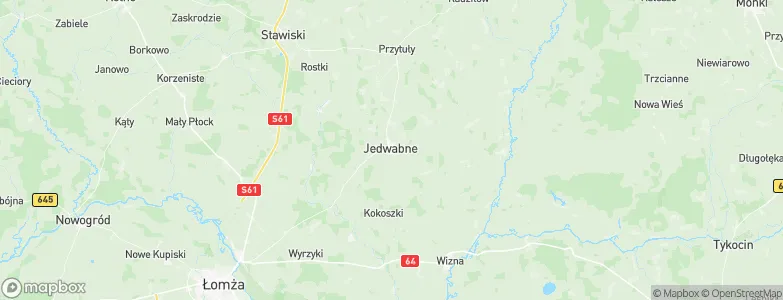 Jedwabne, Poland Map