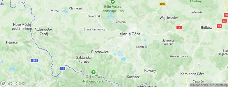 Jelenia Góra County, Poland Map