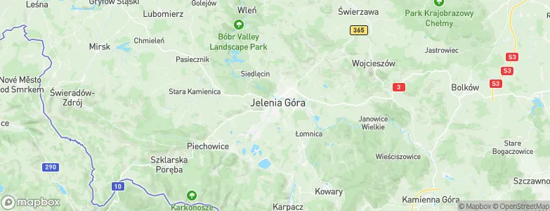 Jelenia Góra, Poland Map