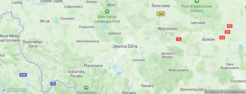 Jelenia Góra, Poland Map