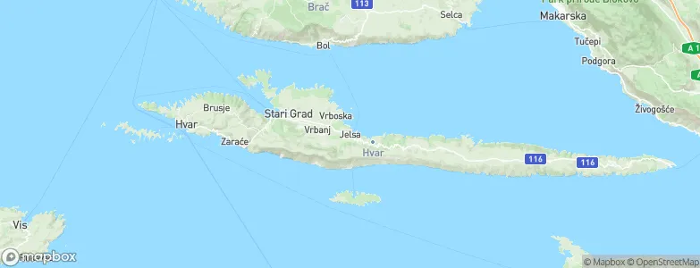 Jelsa, Croatia Map