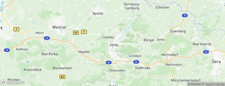 Jena, Germany Map