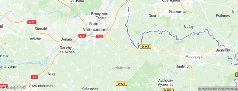 Jenlain, France Map