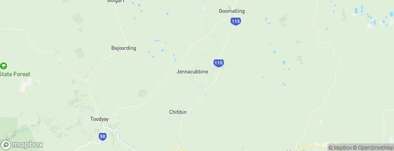 Jennacubbine, Australia Map