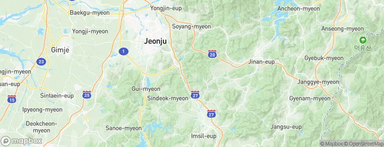Jeollabuk-do, South Korea Map