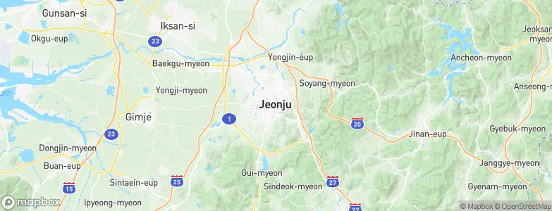 Jeonju, South Korea Map