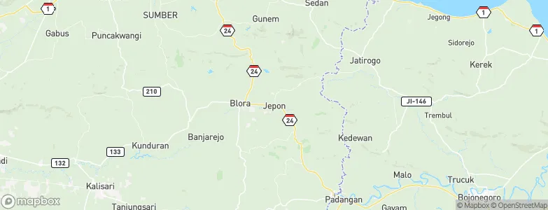 Jepon, Indonesia Map