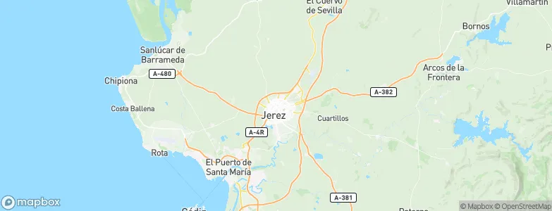 Jerez de la Frontera, Spain Map