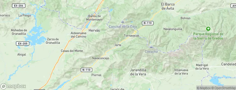 Jerte, Spain Map