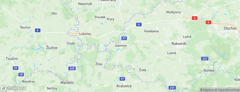 Jesenice, Czechia Map