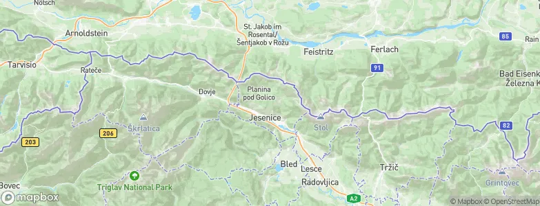 Jesenice, Slovenia Map