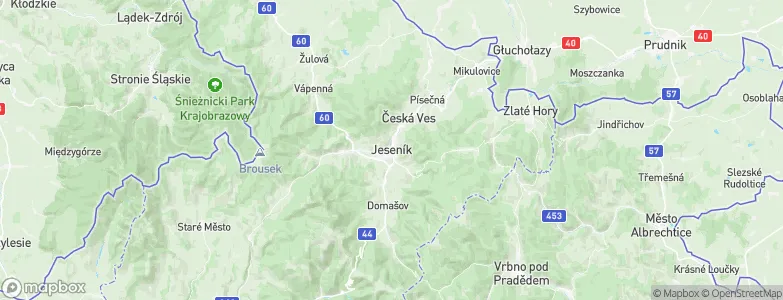 Jeseník, Czechia Map