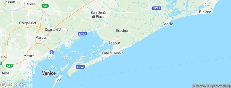 Jesolo, Italy Map