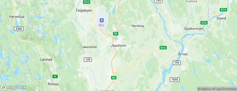 Jessheim, Norway Map