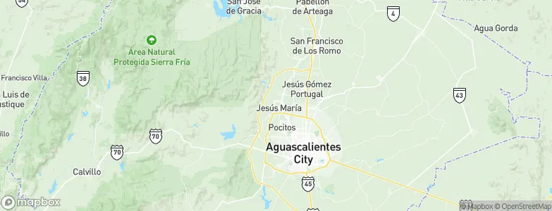 Jesús María, Mexico Map