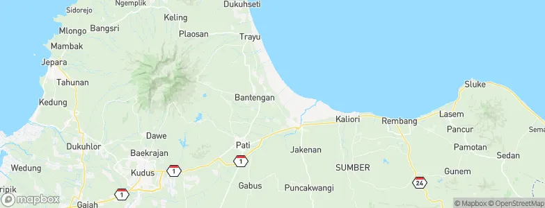 Jetak, Indonesia Map
