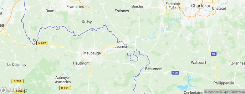 Jeumont, France Map
