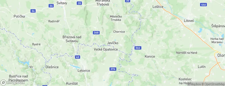 Jevíčko, Czechia Map