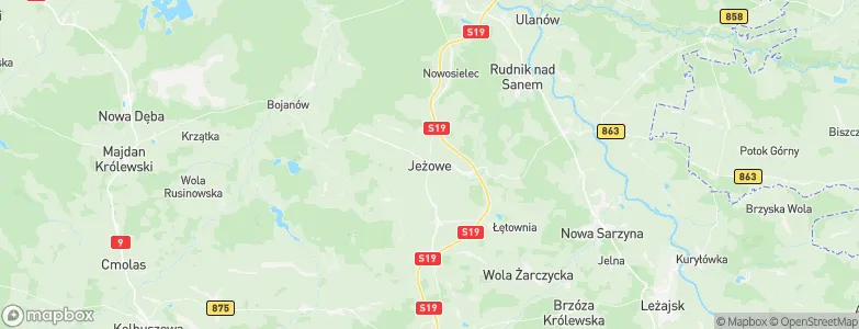 Jeżowe, Poland Map