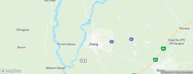 Jhang City, Pakistan Map