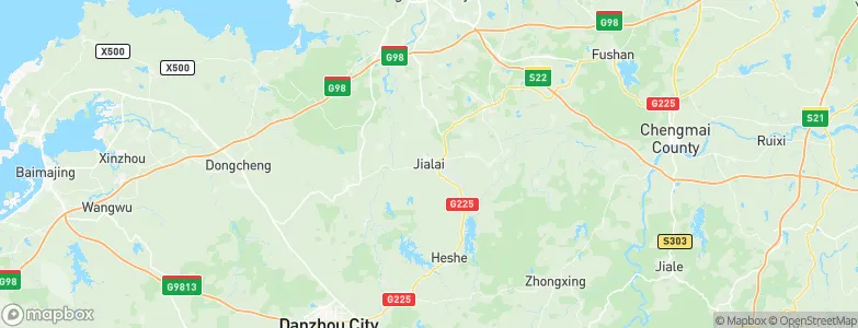 Jialai, China Map