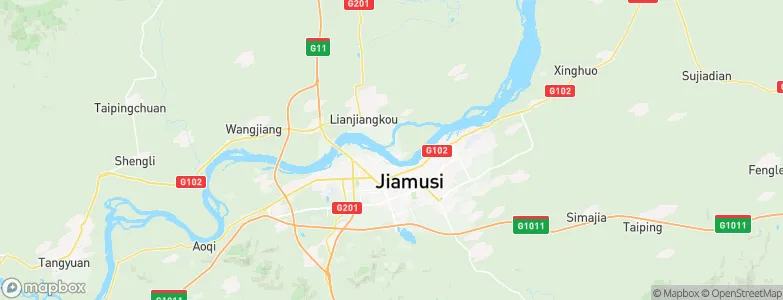 Jiamusi, China Map